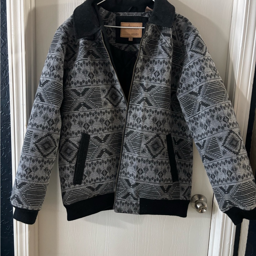 Men’s Panhandle Black and Gray Geometric Jacket
